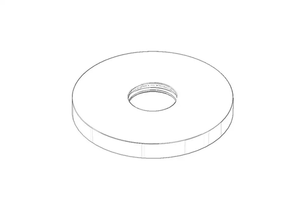 DORNBRACHT Rosette ERSATZTEILE 092788011 D. 135 x D. 40,5 x 15 mm Weiß matt, 092788011-10 Galeriebild 1